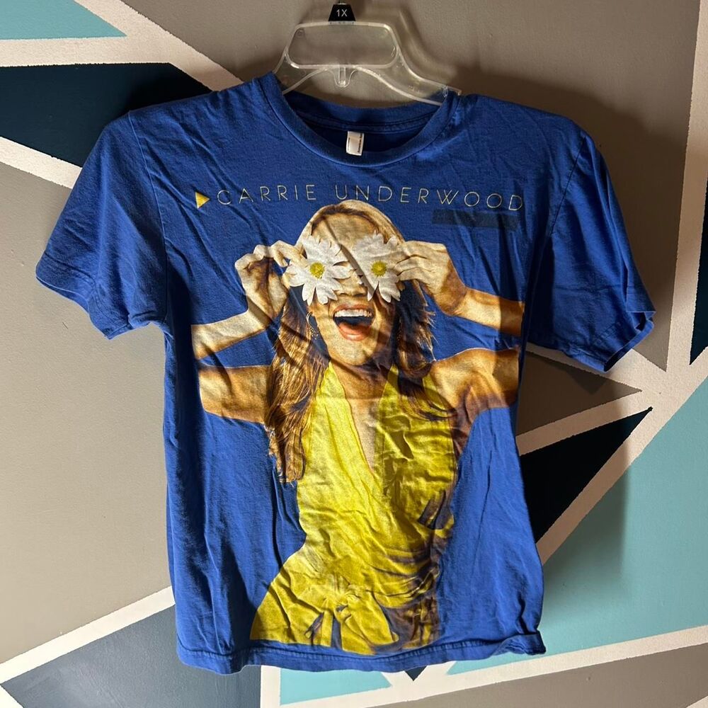 Carrie Underwood American-apparel Women's Blue T-shirt